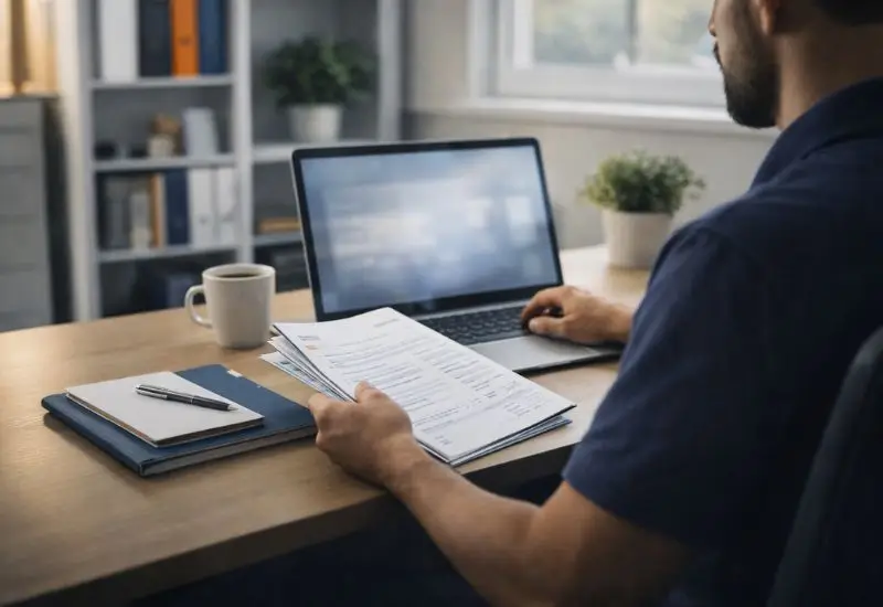 Step 4 - Dispatcher handling paperwork and documentation